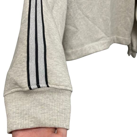 Maeve by Anthropologie Sporty Stripe Crewneck Sweatshirt Light Grey Womens Large - Picture 4 of 7